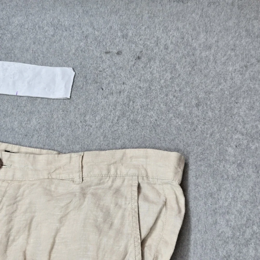 Club Room Men Pants 36W 34L Beige Linen Dress Coastal Beach 32